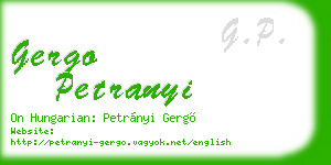 gergo petranyi business card
